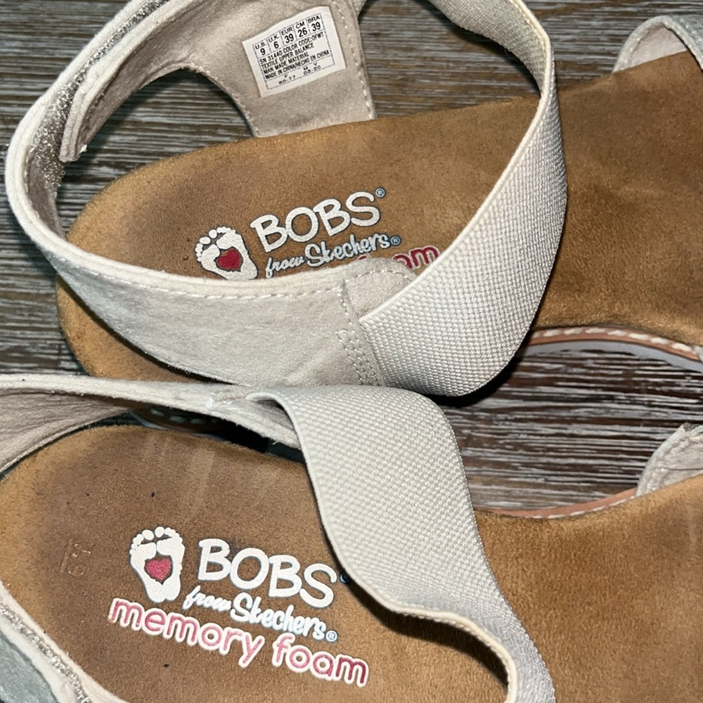 Bob’s From Sketchers Memory Foam Sandals Size 9 W… - image 2